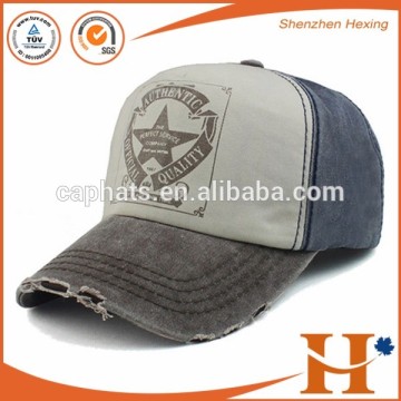 Factory price! custom fitted stone washed baseball cap for boys,custom destroyed baseball cap