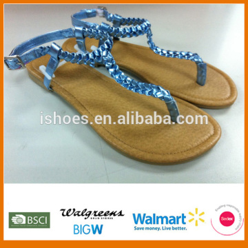 2017 China wholesale casual flat ladies sandals