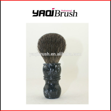 Black resin handle pure badger hair shaving brushes