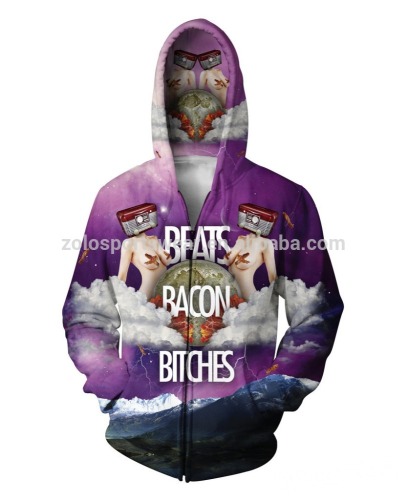 ODM Cheap Custom Made Sublimated Printed Pullover 3D Hoodies