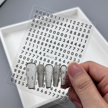 Leidankou 3D Number Nail Stickers - Nail Art Decorations
