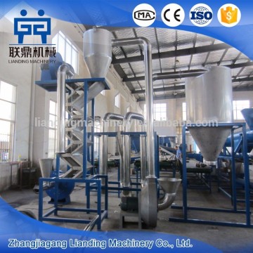 Air cyclone zigzag label scrap separator/label remover machine for pet flakes