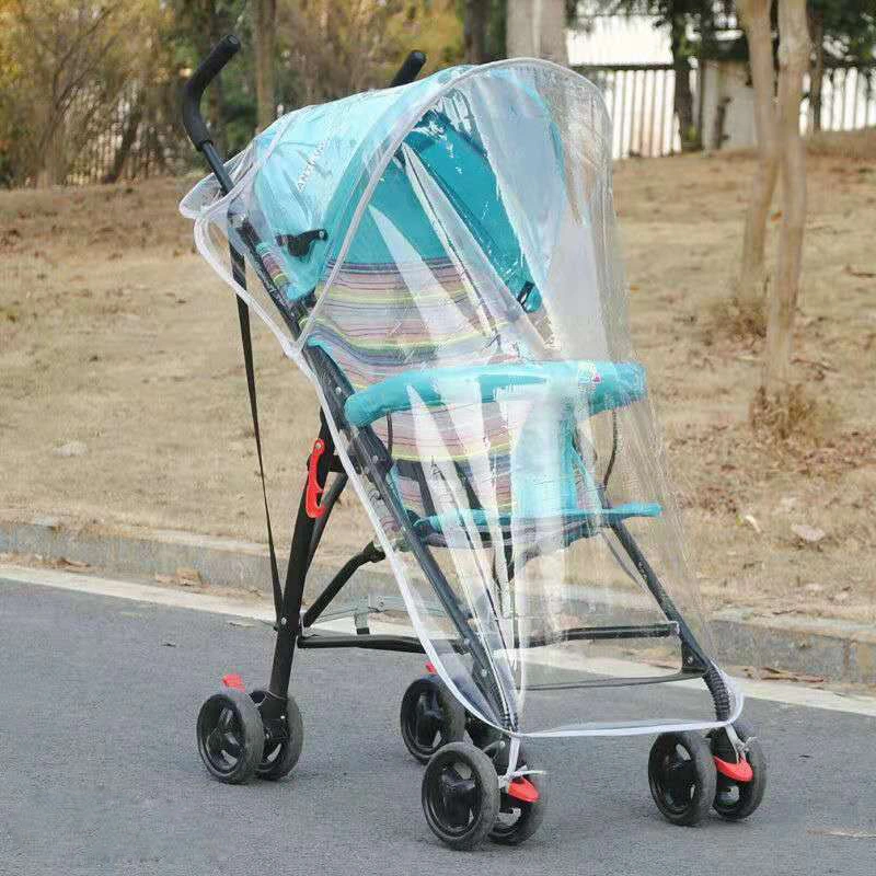 Stroller Rain Cover Baby Carriage Transparent Raincoat Windproof and Waterproof Umbrella