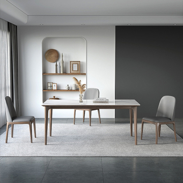 Sintered stone household small rectangular dining table