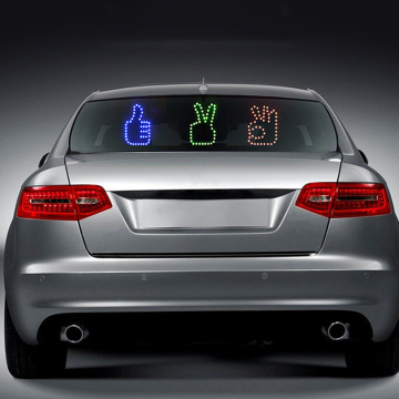 Creative RGB LED Warning Light for Car Rear Windshield