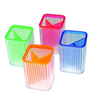 Multi-functional transparence colorful pen holder