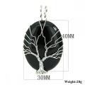 Tree of Life Wire Wrap Gemstone Подвеска