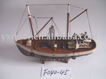 Vessel Model 45CM wooden craft(F040-45) FISH SHIP MODEL