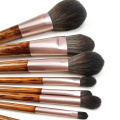 Ensemble de pinceau de maquillage en bois 8pc