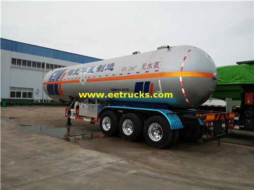 26MT 50000 lakuna ruwa ruwa ammonia tank trailers