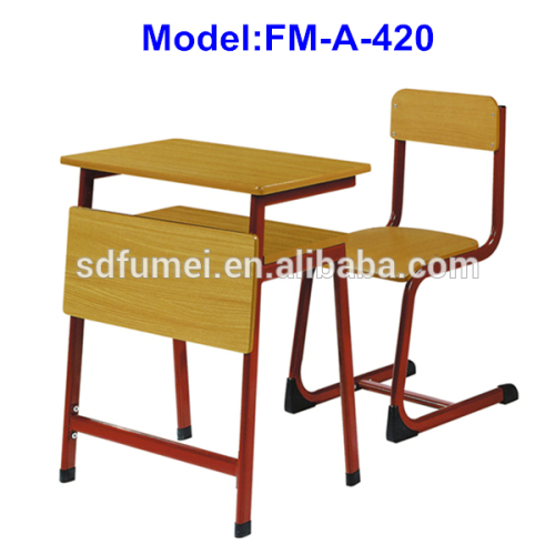 Cheap single wooden student desk chair