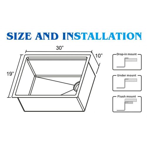 30inch keuken sink undermount undermount