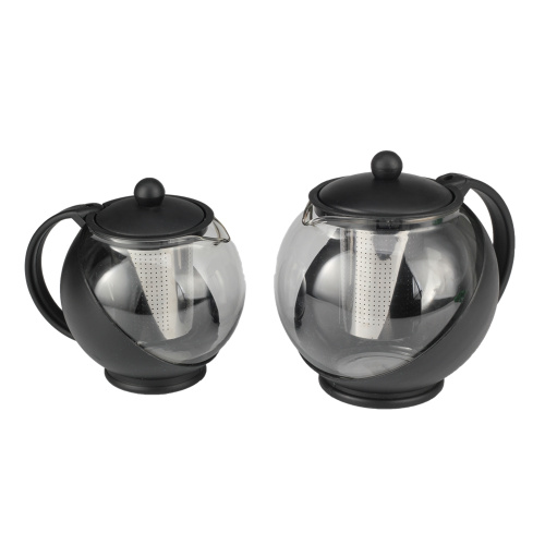 Household Black Frame Glass Tea Pot