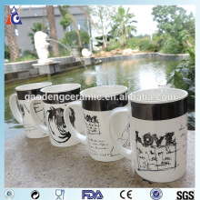 Alibaba china mug ceramic black pottery
