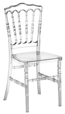 Clear Crystal Resin Plastic Napoleon Chair