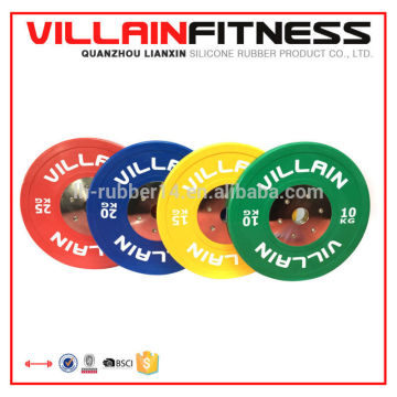 Commercial gym equipment cast iron weight plate bumper plates with machine finish