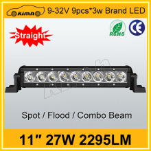 Headlight type 11" 27w super flux led lighting bar