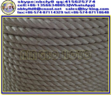 3 strand manila rope sale / raw hemp rope / twisted manila rope for marine