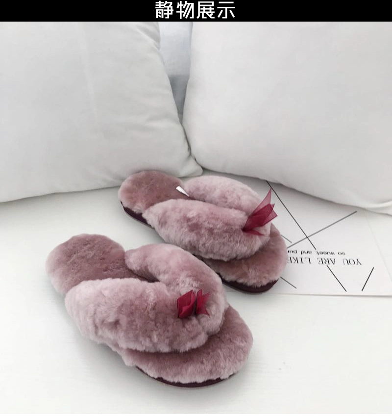 High Fashion Design Sheepskin Slipper