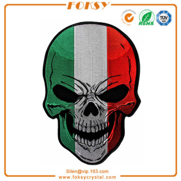 Italy Flag Skull embroidery patch iron on