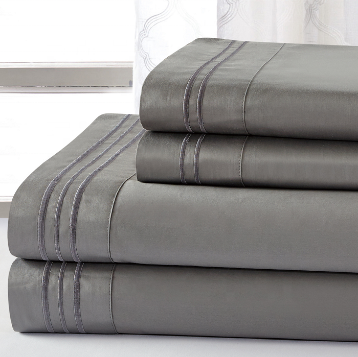 Luxury soft and dirt-proof hotel linen duvet cover and pillow case bedding sets in solid color