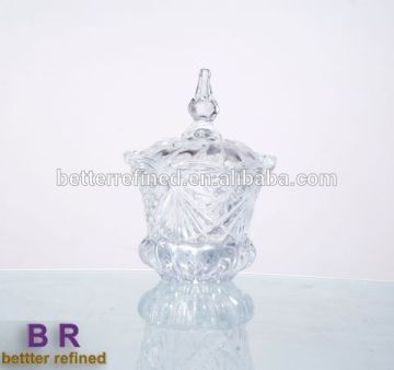 glass candy holder candy bowl with lid