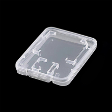 Transparent Plastic Memory Card Storage Case for Micro SD, CF Cards