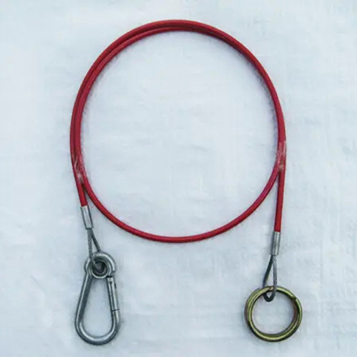 Color rubber coated stainless steel safety sling