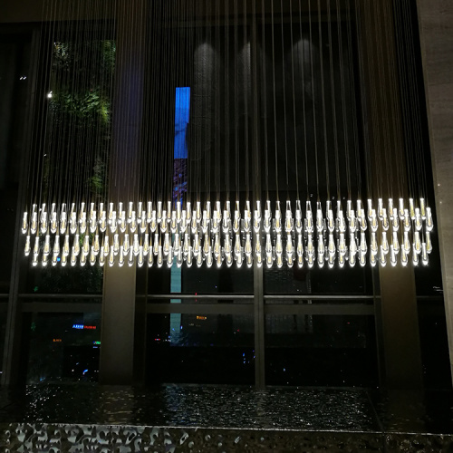 Luz colgante de la lámpara de cristal del vestíbulo del hotel moderno de la venta caliente