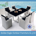 PE Rattan Outdoor Table y Sillas