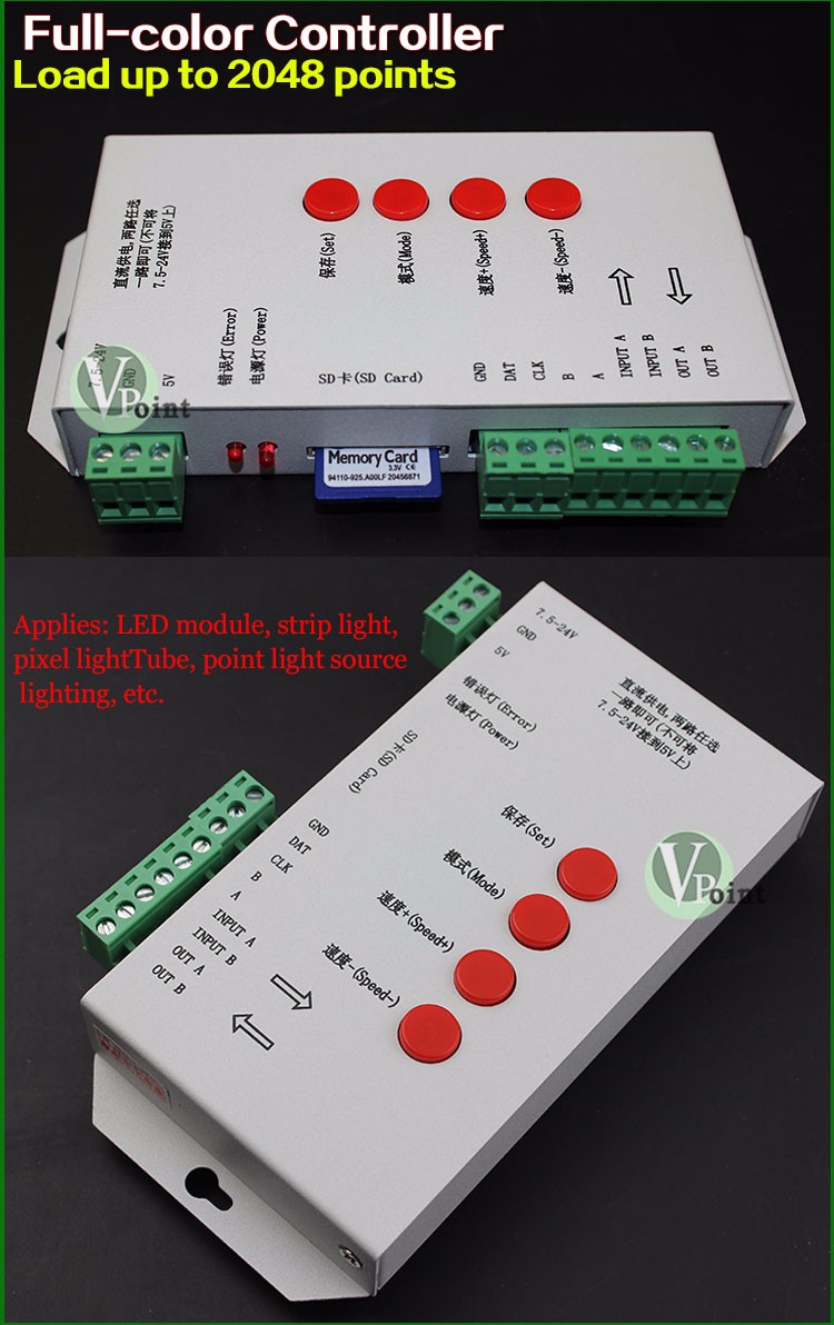 2014 Led Edit software Programmable full-color led pixel controller