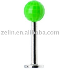 Neon color acrylic labret ring body piercing jewelry