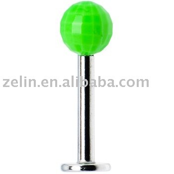 Neon color acrylic labret ring body piercing jewelry