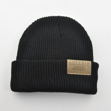Winter Black Blank Knitted Hat and Cap Men Winter Cap men