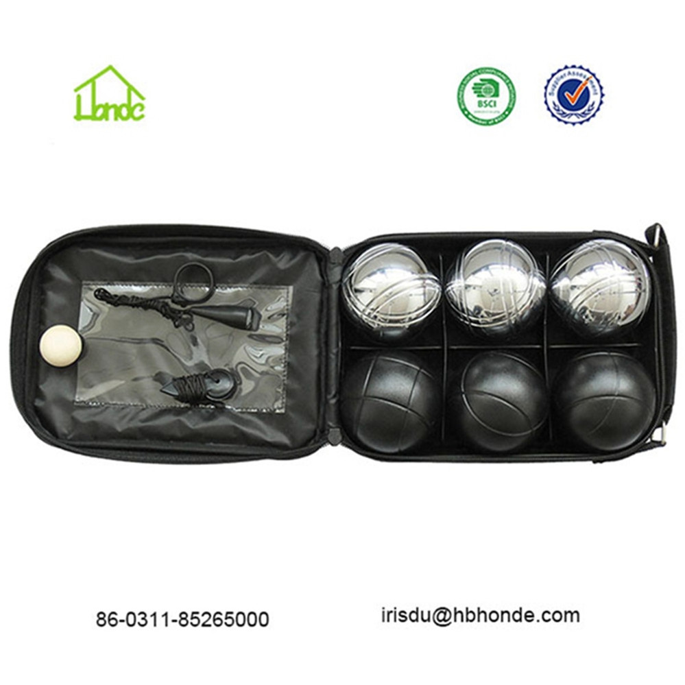 6 Metal Boules with Nylon Carrying Bag