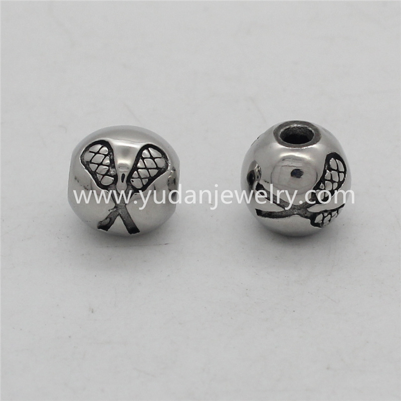 Yudan Jewelry Custom Stainless Steel Boxing Glov Charm Beads For Bracelet