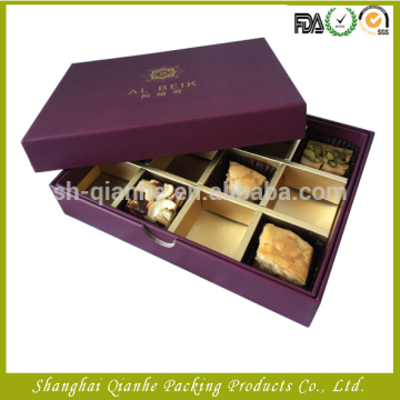 Dessert Gift Packaging Box Gold Dividers