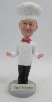 Promotion Polyresin Resin Chef Bobble Head Doll