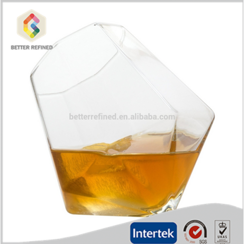 copa de vino de whisky transparente soplado a mano