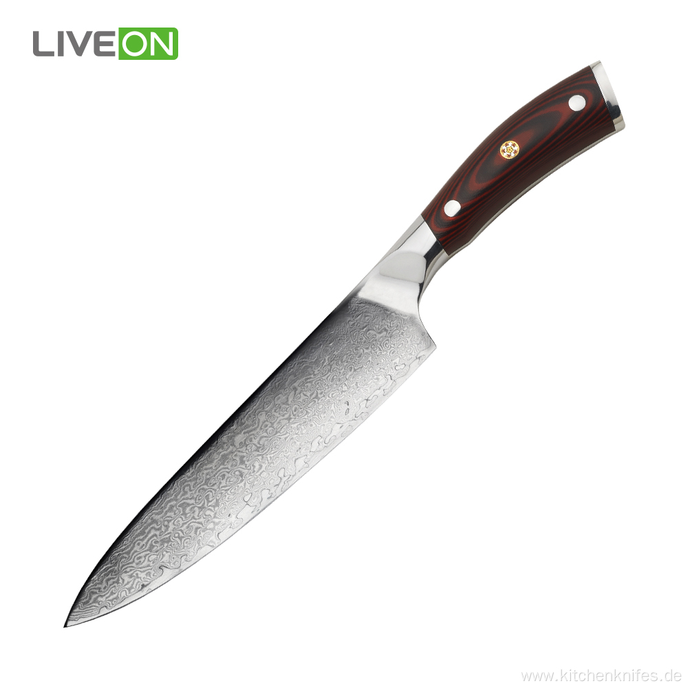 G10 Handle Material 8 inch Damascus Chef Knife