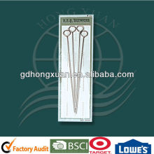 bbq skewer/wire chrome plated bbq skewer Hongxuan BBQ-YWS04B