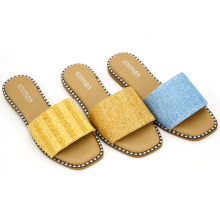 Crystal slippers flat beach summer transparent slippers