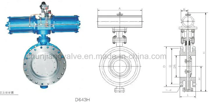 Multi-Layer Metal Hard Seal Flange Electric Butterfly Valve