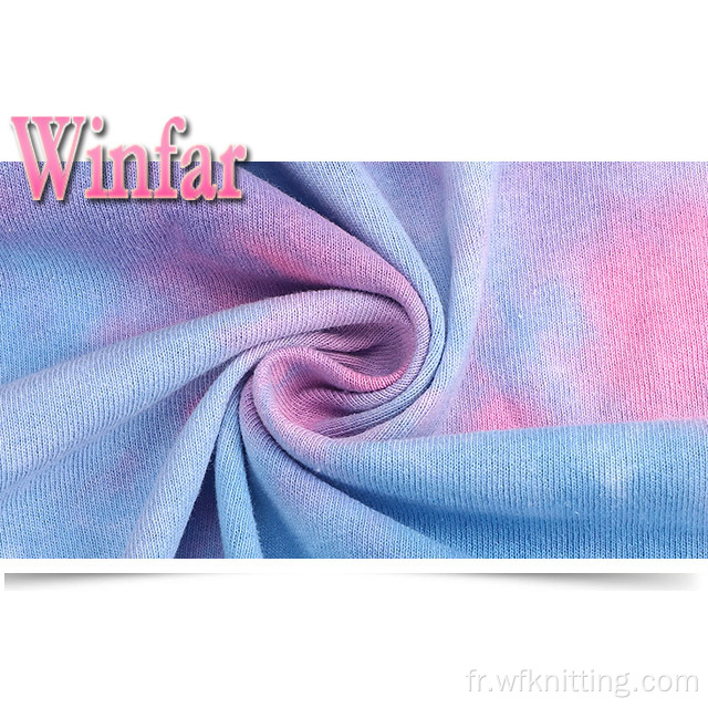 Tissu Spandex Polyester Tie Dye Jersey Unique