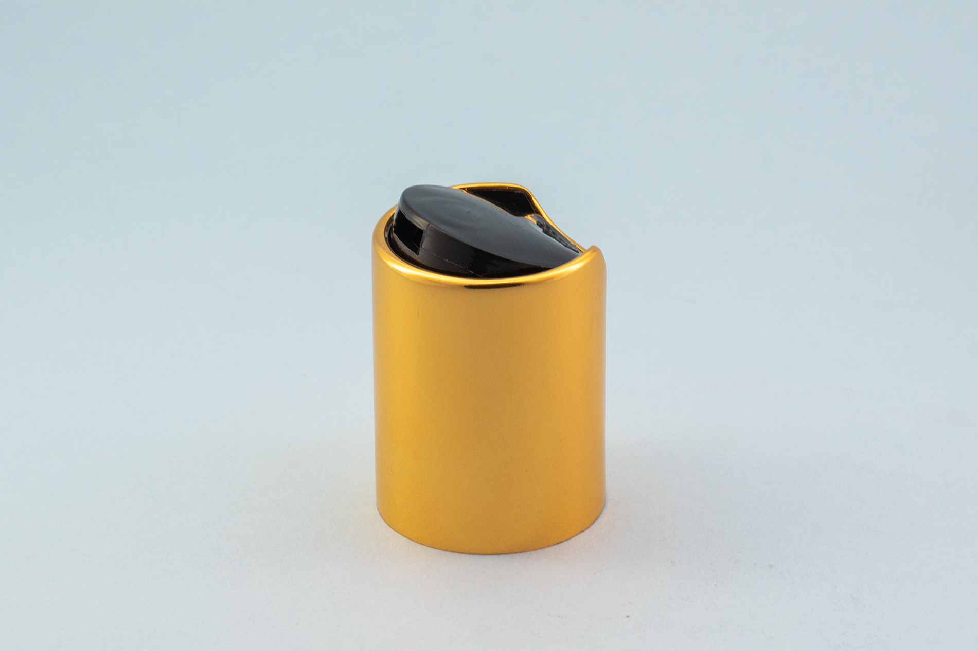 24/415 غطاء علوي قرصي ذهبي وأسود لامع 24/415 Shiny Gold & Black Disc Top Cap