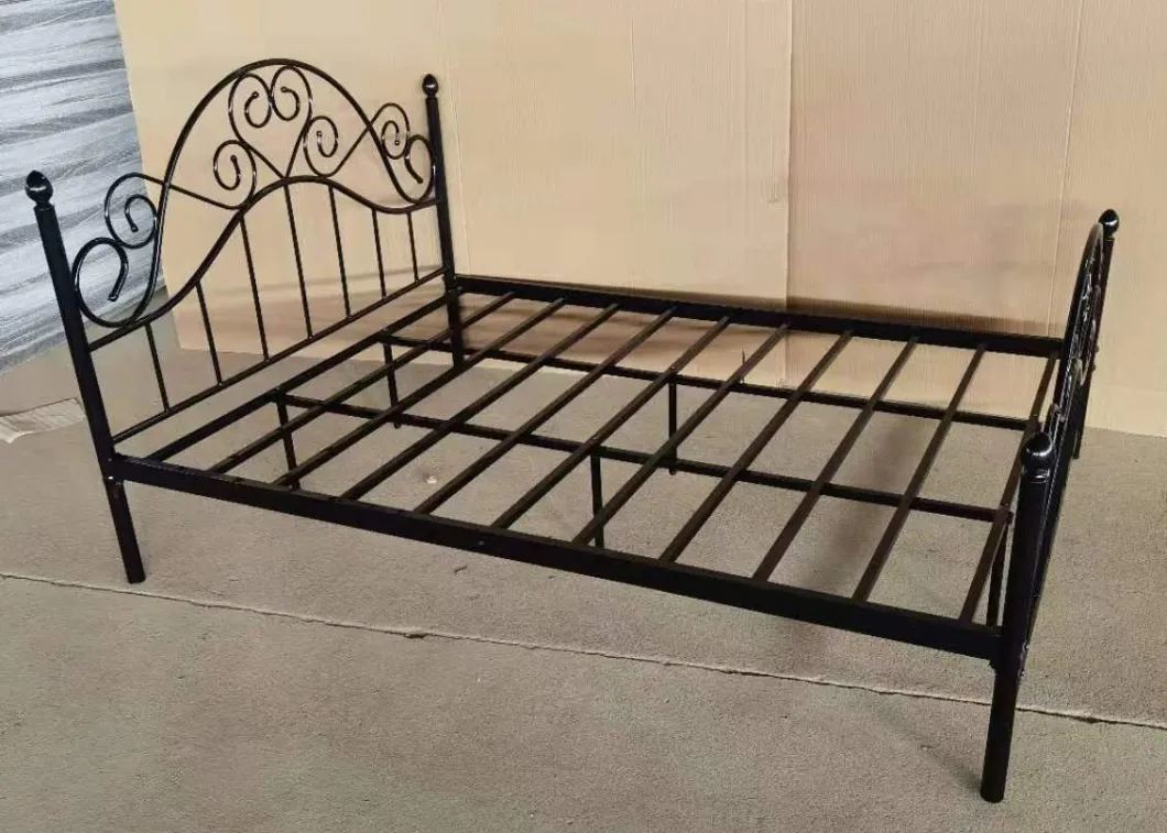 Elegant Design Euramerican Style Metal Steel Single Bed