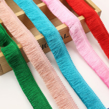 Wholesale 28mm Colorful Polyester Fringe Tassel Chainette Ribbon and Tassel Fringe Trim