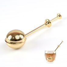 Stainless Steel Fine Mesh Gold Tea Ball Strainer for Loose Leaf Teas
