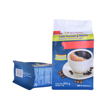 custom printed top zip plastic block bottom coffee bags wholesale Canada