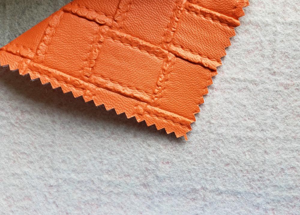 Pvc Leather Fabric Orange